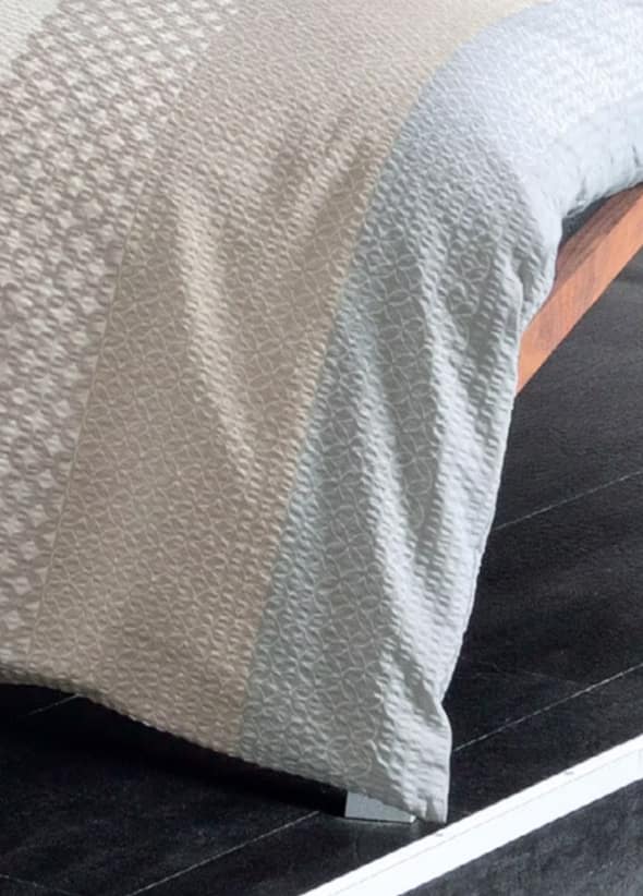 Janine Seersucker Bettwäsche Tango 20043-07 sand silber